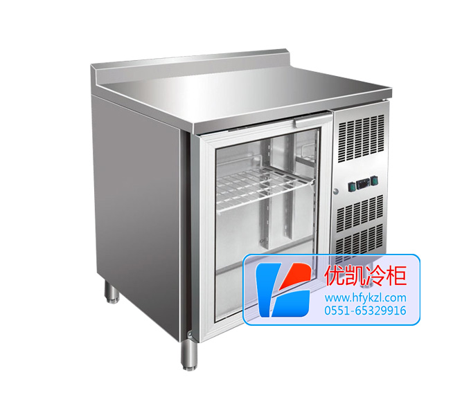 單玻璃門靠背保鮮冷藏工作臺(tái) 