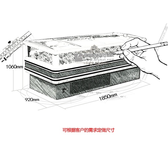 DG-CA型帶蓋風(fēng)冷單島柜（廠長推薦）