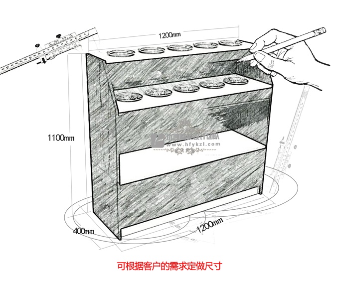 雙層單排調(diào)料臺
