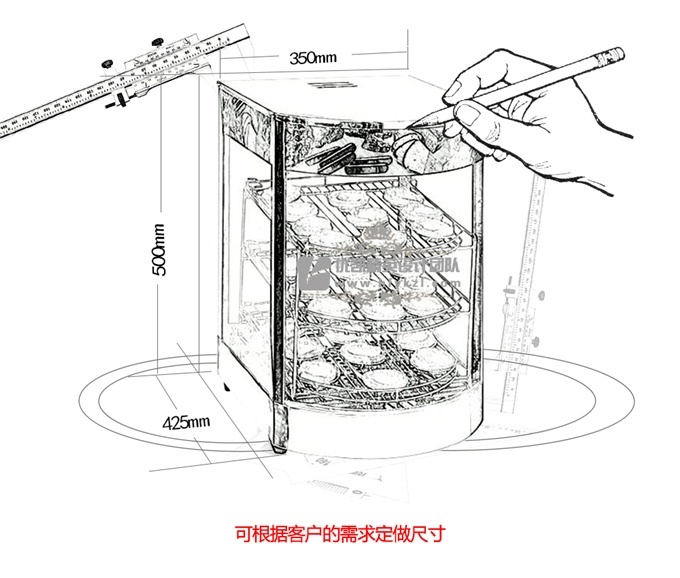 弧形蛋撻保溫柜